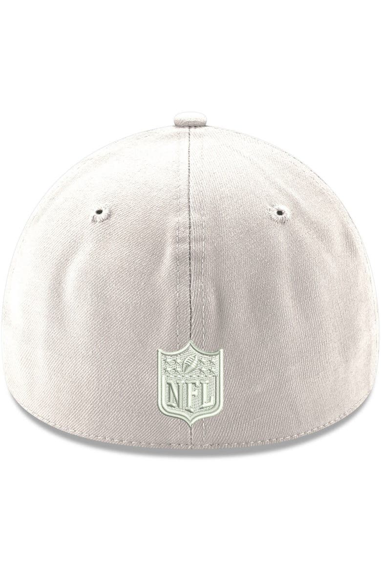 Men's New Era White New York Jets Iced II 39THIRTY Flex Hat, Alternate, color, White