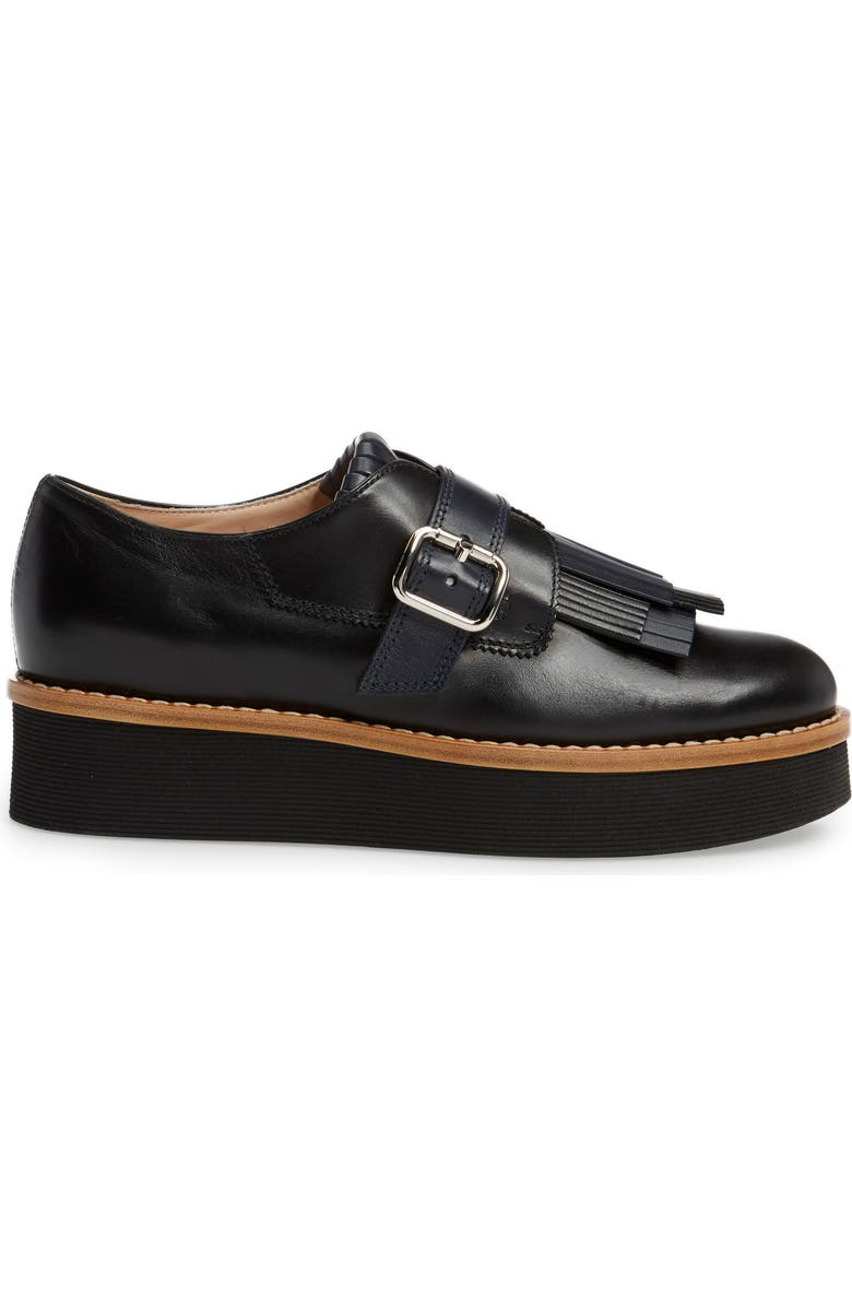 Tod's Kiltie Fringe Platform Loafer, Alternate, color,