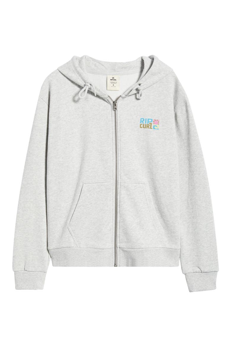 Catalina Island Front Zip Cotton Hoodie, Alternate, color, GREY MARLE