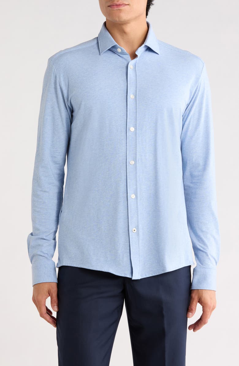 BOSS Roan Long Sleeve Button-Up Shirt, Main, color, Light/ Pastel Blue