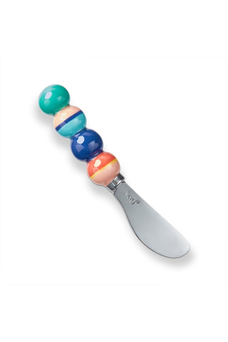Eclectic Fun Serving Utensil Spreader Multi Dolomite Stainless Steel 0.85x0.85x5.75 in, Main, color, Blue