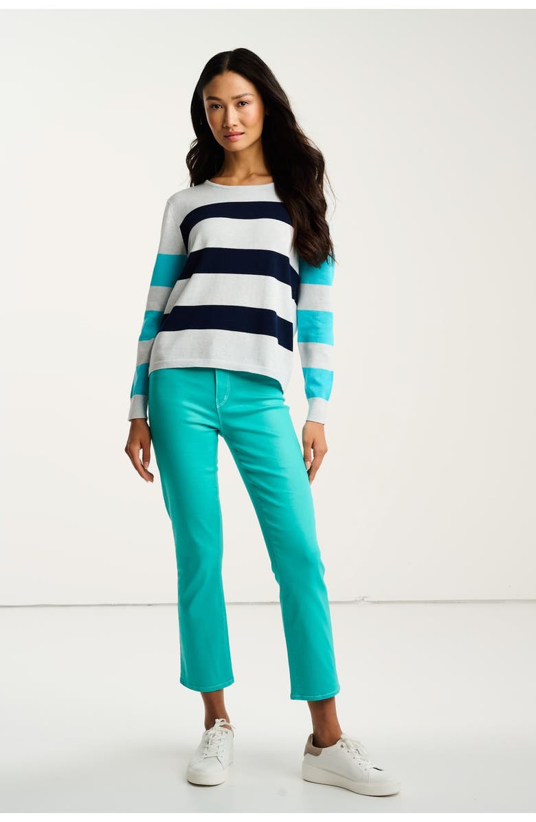 Lisa Todd Cult Classic Cotton Sweater, Alternate, color, Blue Ice Navy