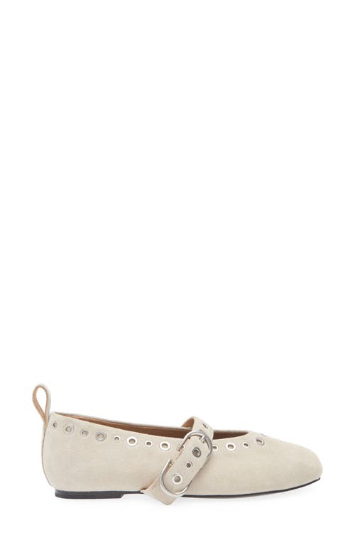 Rag & Bone Spire Suede Mary Jane Ballerina Flats In Lightsands Suede