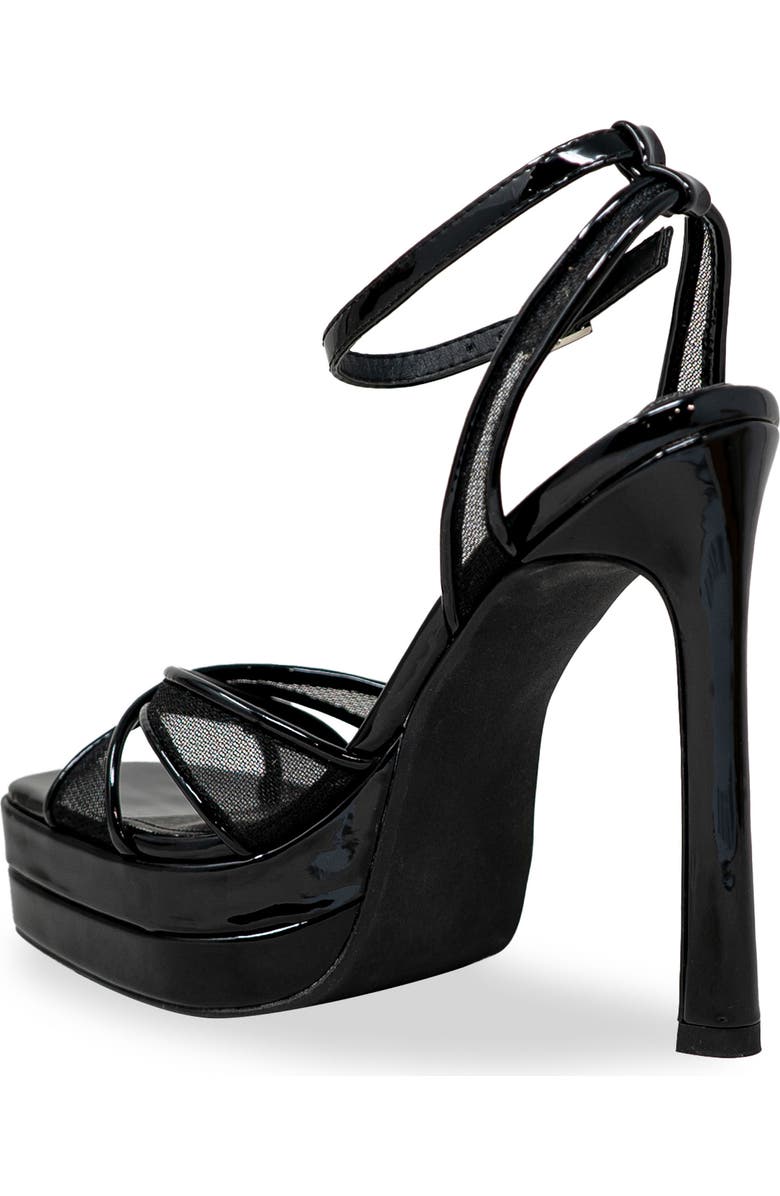 CHASE AND CHLOE Talsa Platform Sandal, Alternate, color, Black Patent