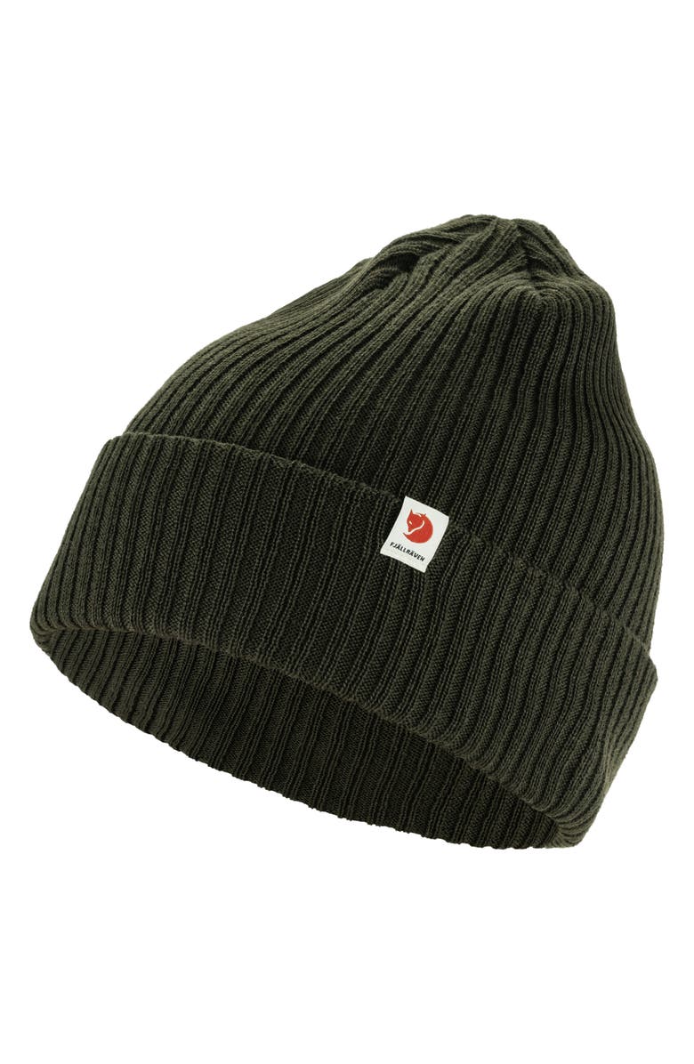Fjällräven Ribbed Performance Beanie, Alternate, color, Deep Forest