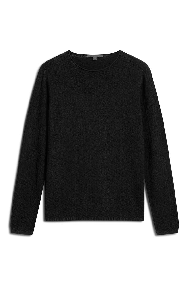 John Varvatos Riley Textured Sweater, Alternate, color, 