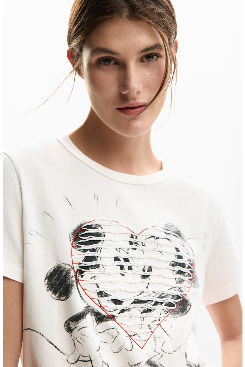Mickey & Minnie Mouse Graphic T-Shirt, Alternate, color, WHITE