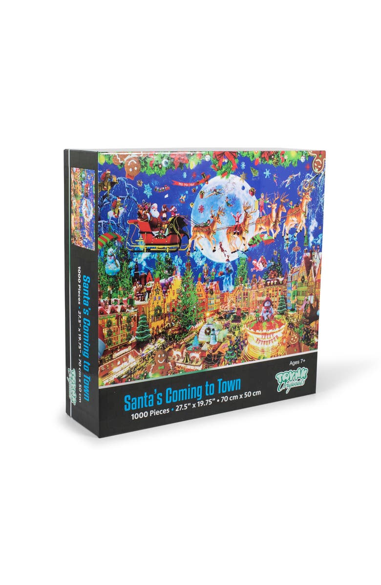 Toynk Santa's Coming to Town Christmas Holiday 1000 Piece Jigsaw Puzzle, Main, color, Multi-Color