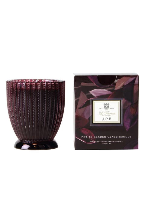 'L. Florem - Japanese Plum Bloom' Petite Beaded Glass Candle