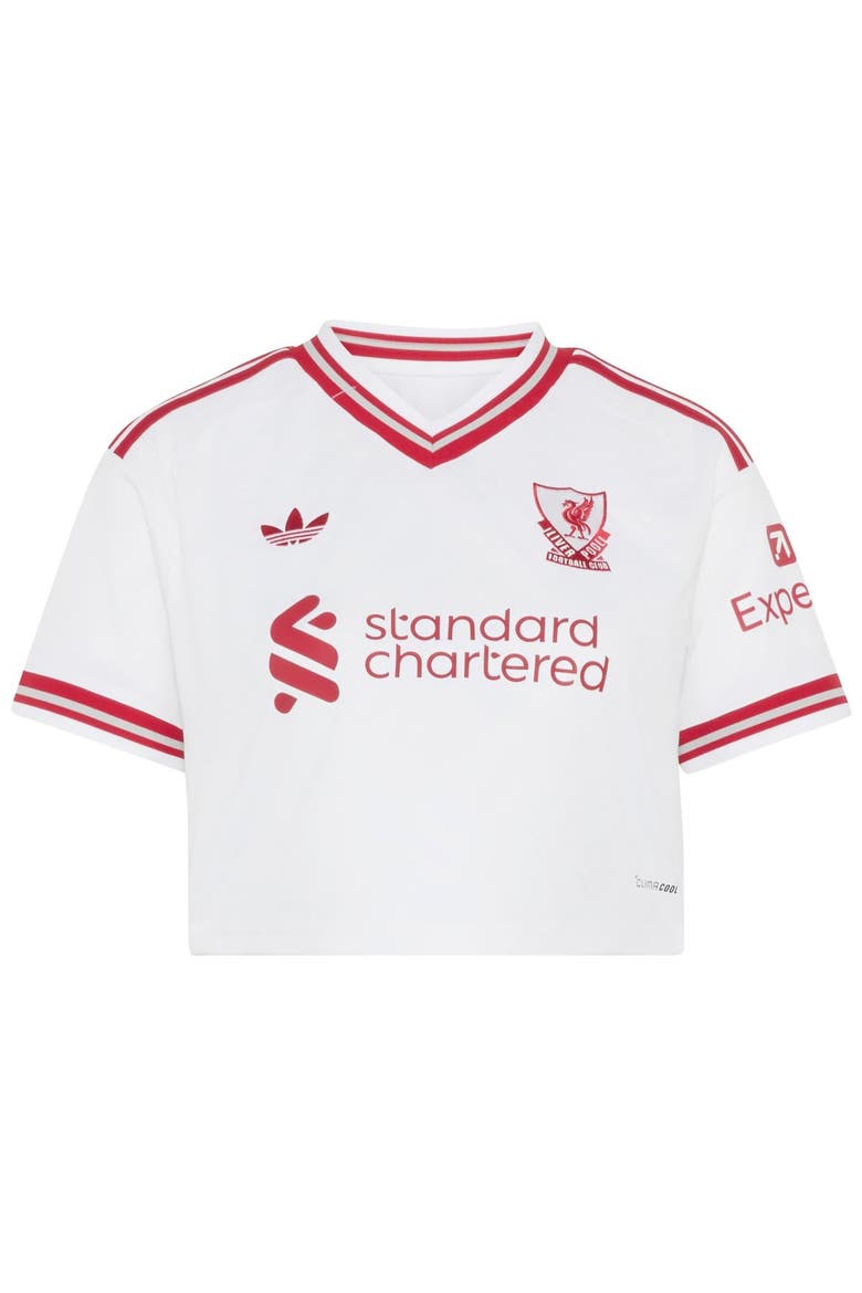 Women's adidas White Liverpool 2026/27 Away Cropped Replica Jersey, Alternate, color, White