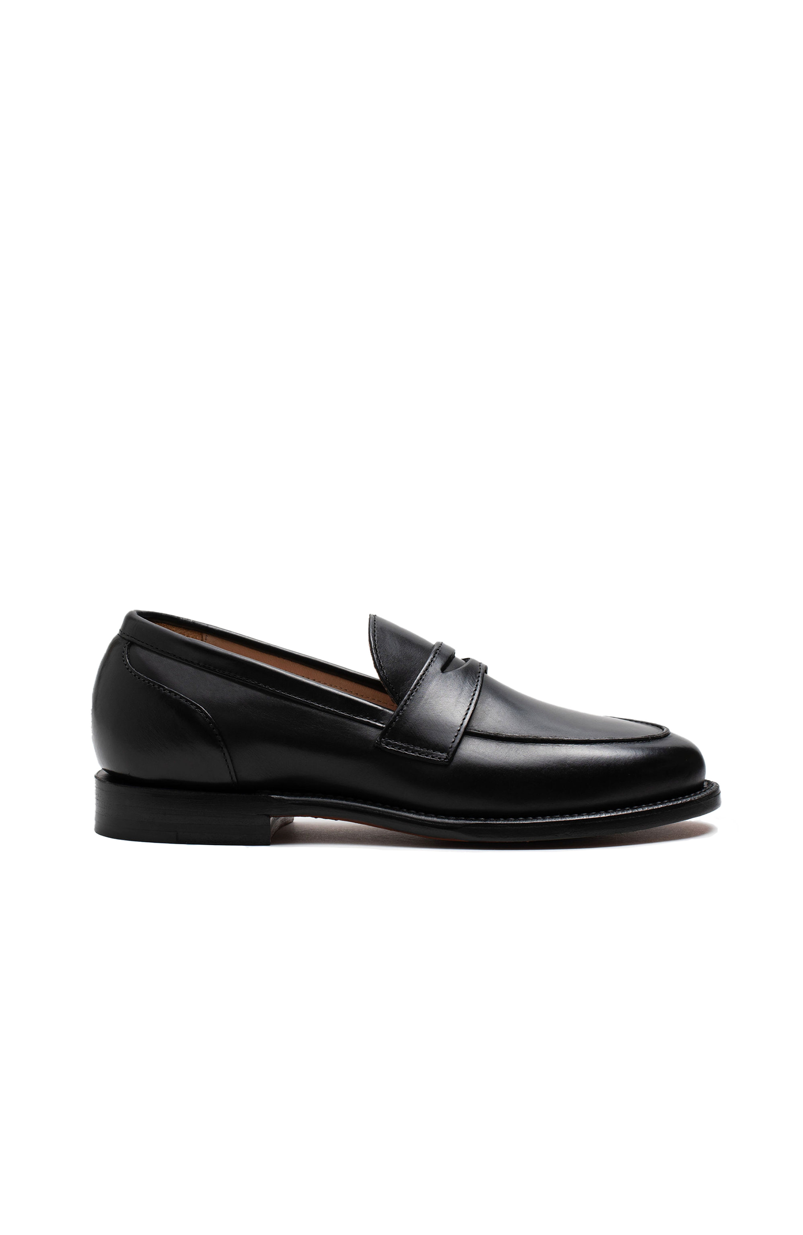 Grant Stone Clara Penny Loafer, Main, color, Black Calf