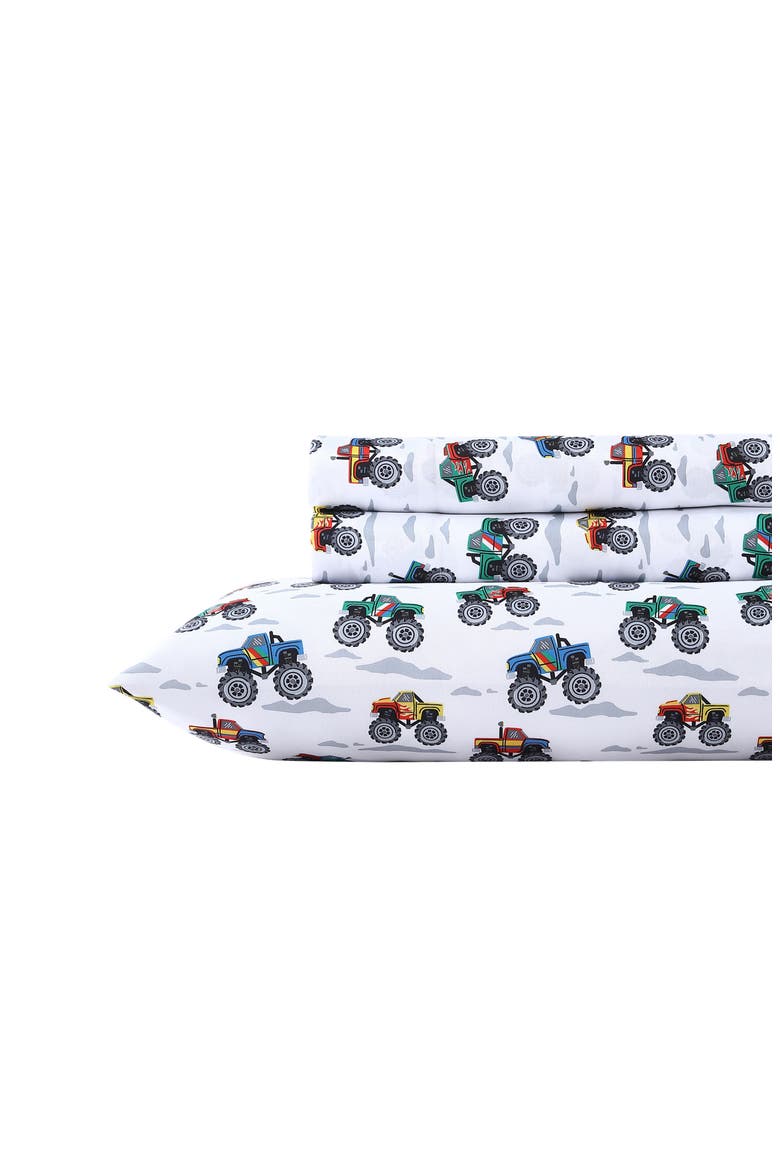 Trucks 4-Piece Sheet Set, Main, color, GREY