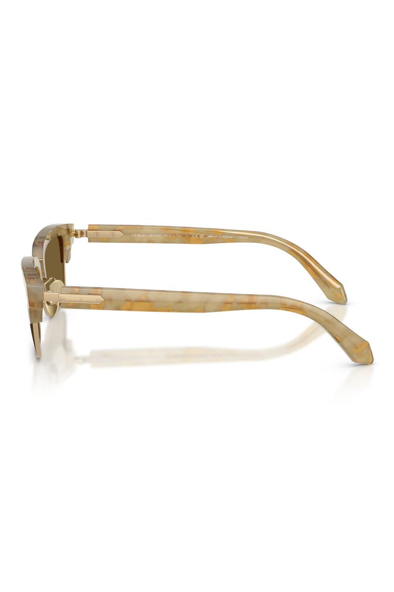 52mm Rectangular Sunglasses, Alternate, color, YELLOW HAVANA / DARK BROWN