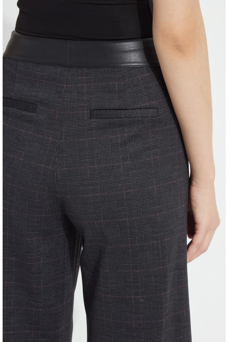 Denver High Waist Ankle Wide Leg Ponte Pants, Alternate, color, MIDNIGHT MANOR PLAID