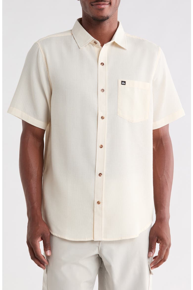 Icebox Short Sleeve Button-Up Shirt, Main, color, BONE WHITE