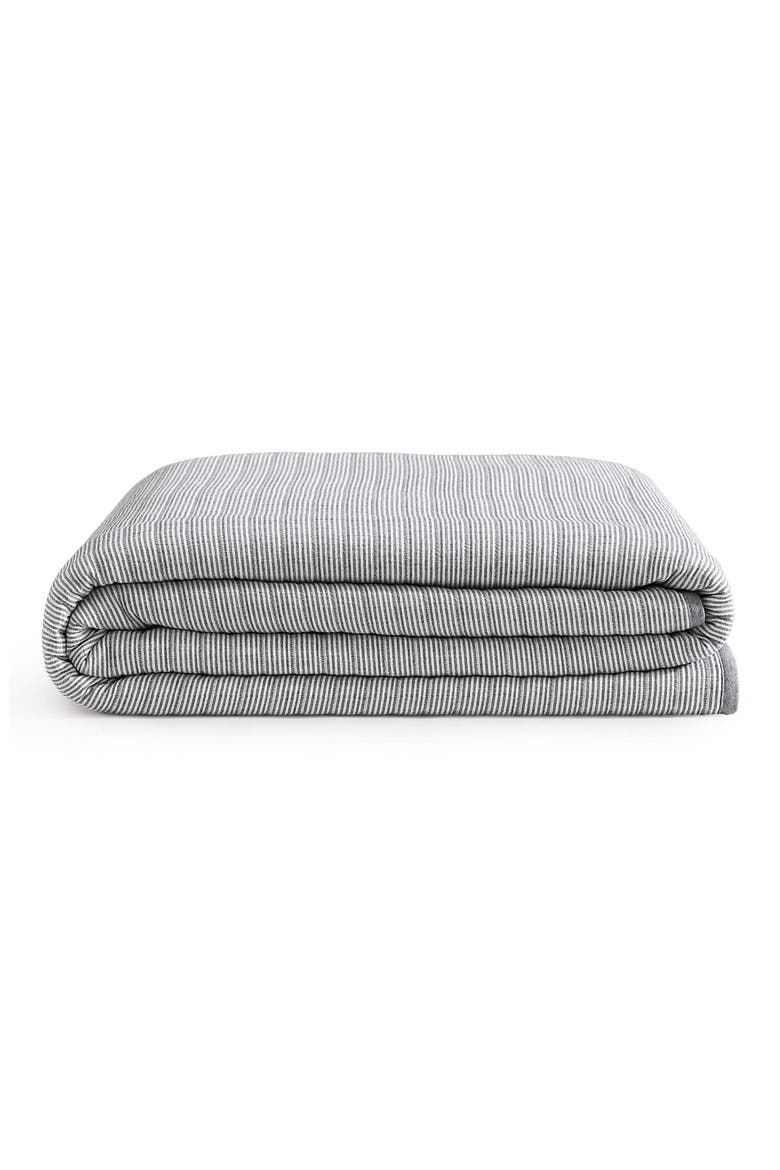 Ithaca Stripe Quit & Shams Set, Alternate, color, NAVY