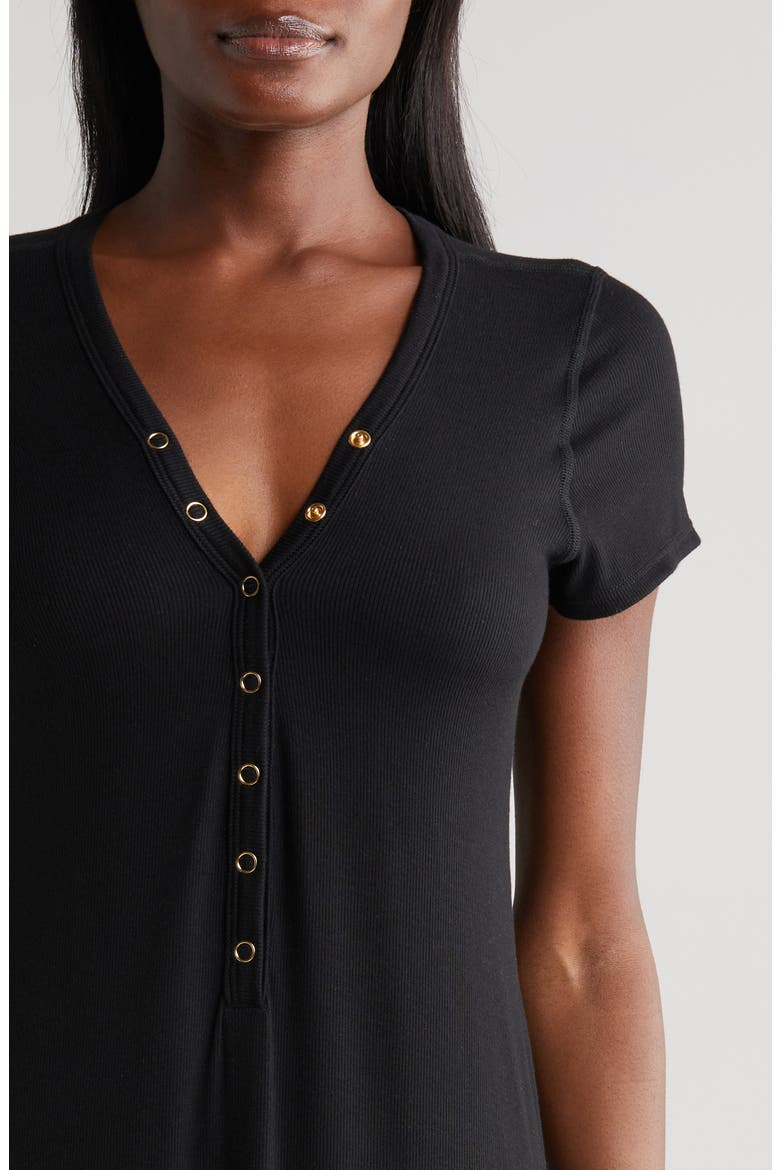 Amy Rib Cover-Up Dress, Alternate, color, BLACK