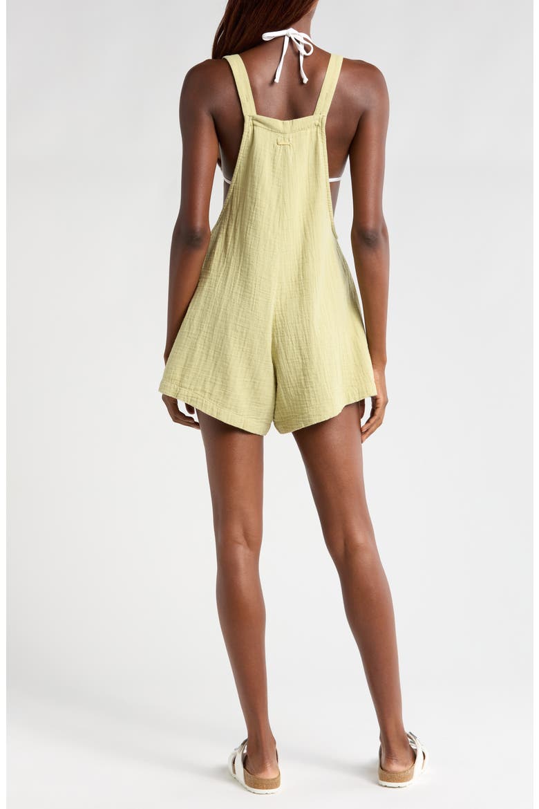 Beach Crush Cotton Gauze Cover-Up Romper, Alternate, color, AVOCADO