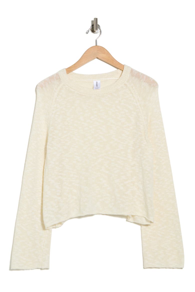 Slub Knit Long Sleeve Top, Alternate, color, IVORY DOVE