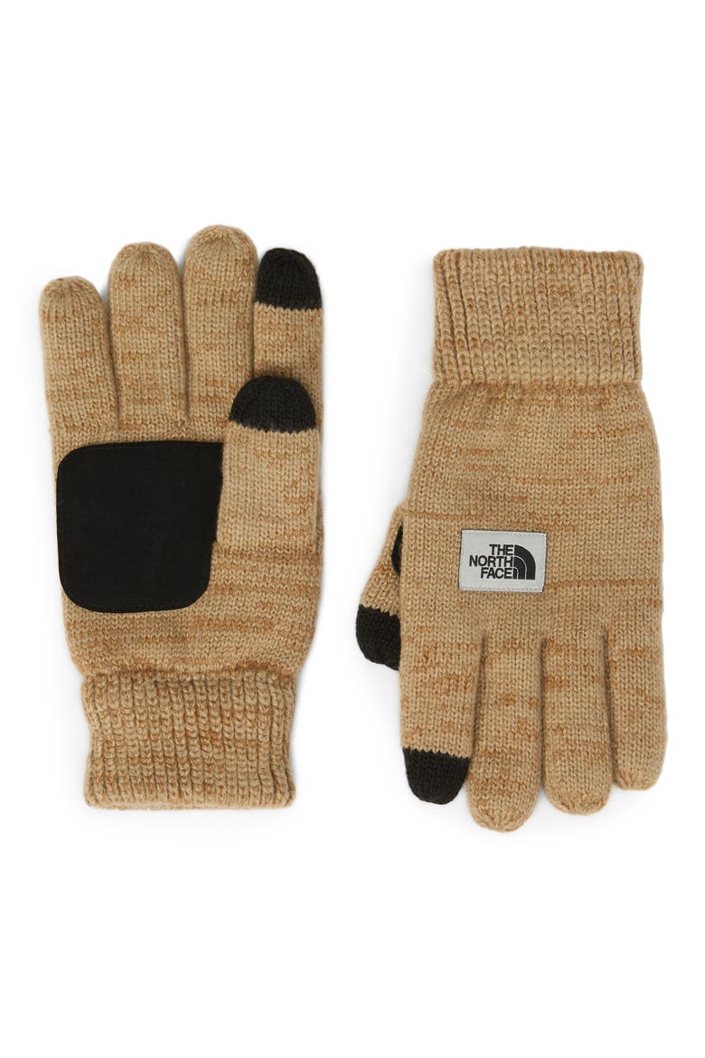 Etip Salty Dog Knit Tech Gloves, Main, color, DUNE BEIGE/ CARGO KHAKI