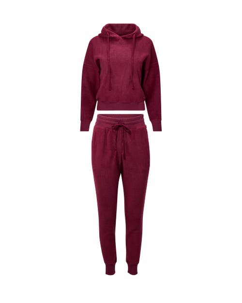 Adore Me Davinia Hoodie And Joggers Set In Red