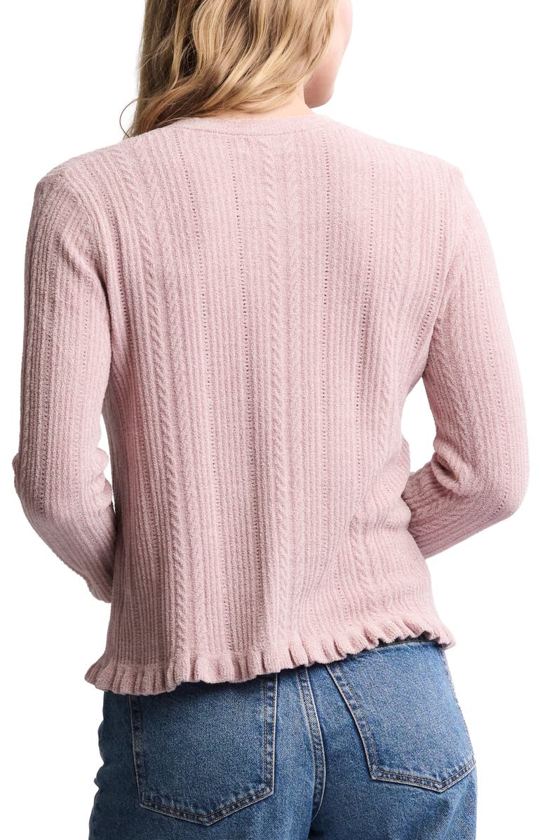Barefoot Dreams<sup>®</sup> CozyChic Lite<sup>®</sup> Cable Knit Cardigan, Alternate, color, Teaberry