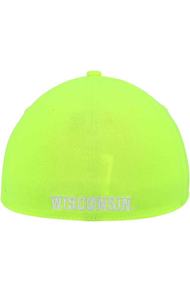 Under Armour Men's Under Armour Neon Green Wisconsin Badgers Signal Call Performance Flex Hat, Alternate, color, 