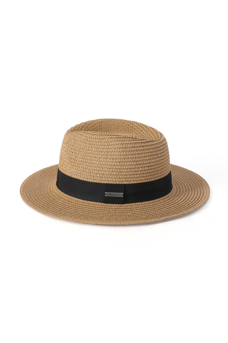 Bennett Men's Straw Fedora, Alternate, color, Sand
