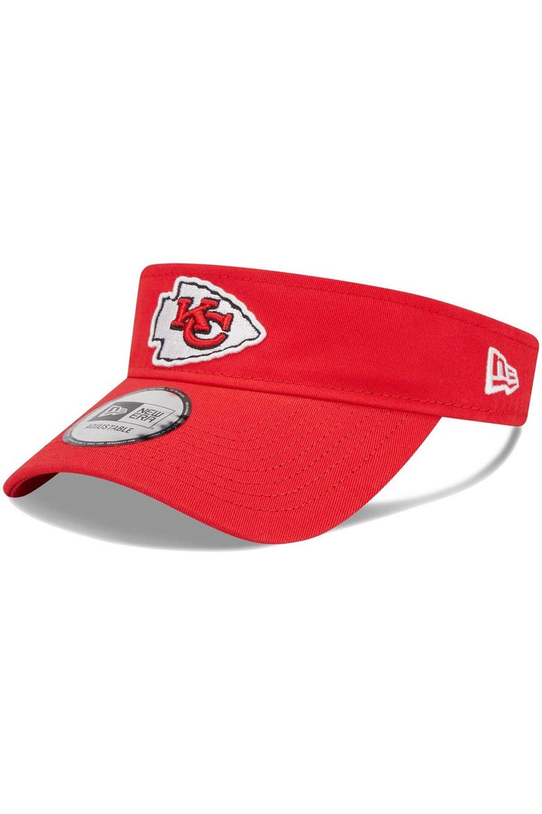 Men's New Era Red Kansas City Chiefs Main Adjustable Visor, Main, color, Red