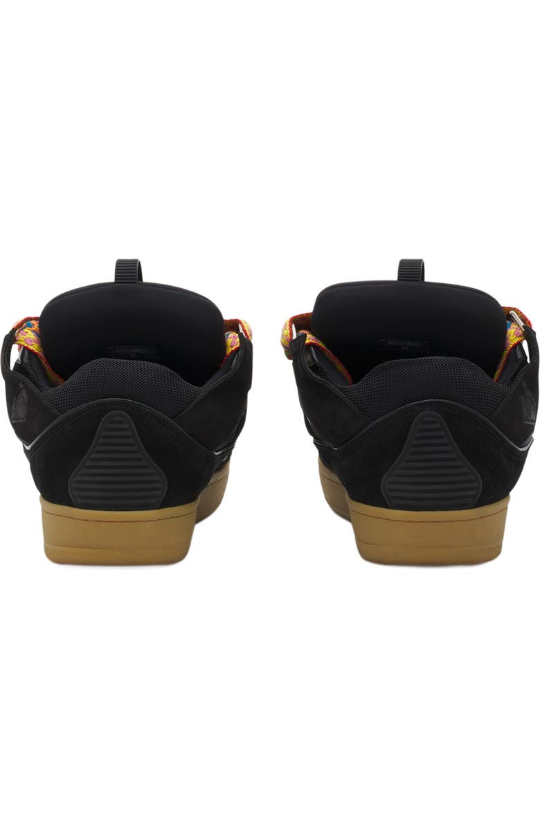 Lanvin LEATHER CURB SNEAKERS, Alternate, color, Black