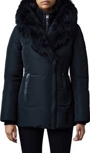 Mackage Adali Genuine Shearling Trim Down Jacket