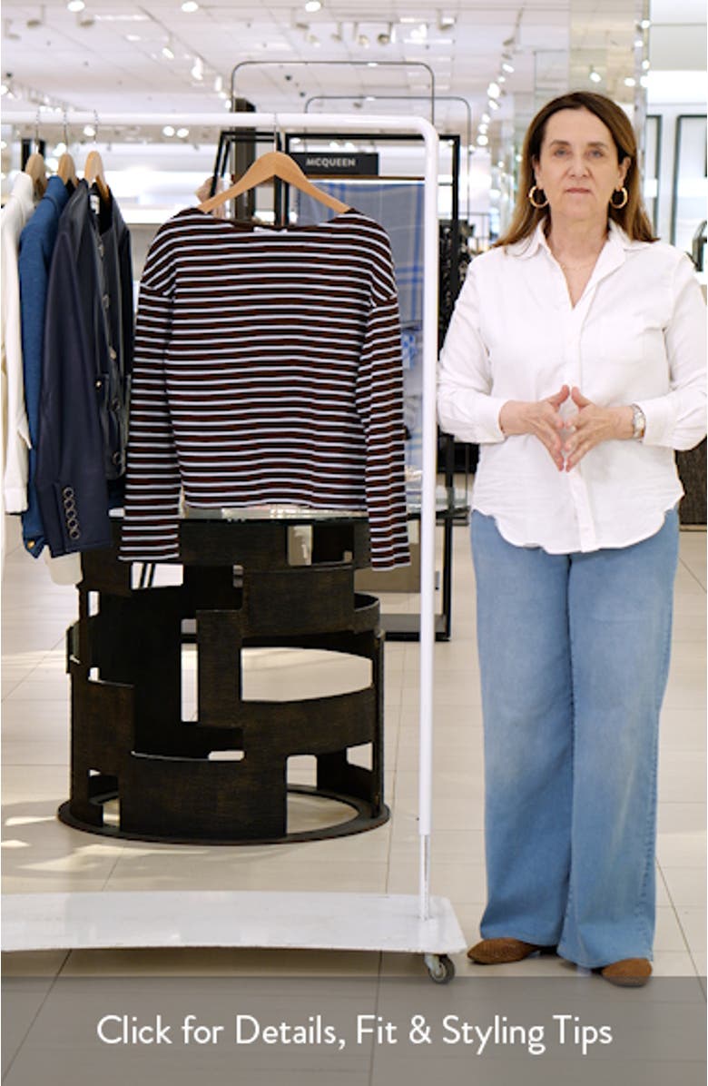 Stripe Boatneck Sweatshirt, sales video thumbnail