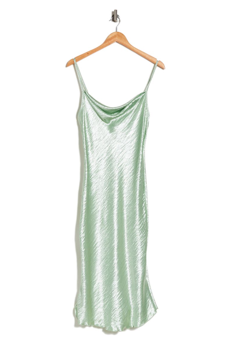 Hammered Satin Slipdress, Alternate, color, SAGE