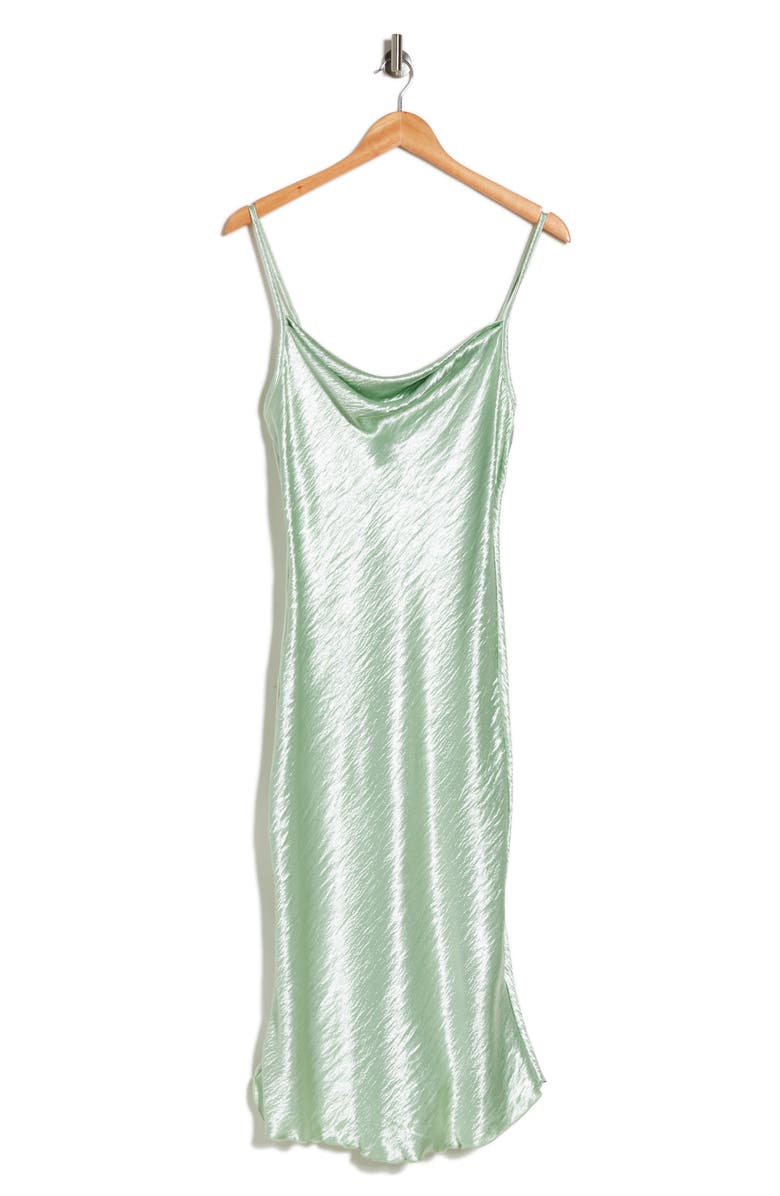bebe Hammered Satin Slipdress, Alternate, color, 