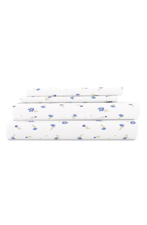 Premium Ultra Soft Floral 4-Piece Bed Sheet Set