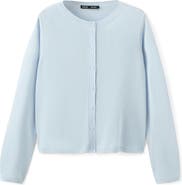 MANGO Fine Knit Crewneck Cardigan