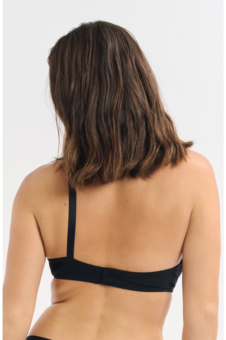 Mysterieuse One-Shoulder Bra, Alternate, color, BLACK