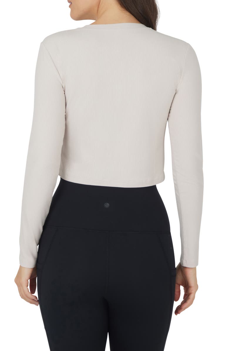 YOGALICIOUS Valentina Heavenly Rib Henley, Alternate, color, Mist Sand