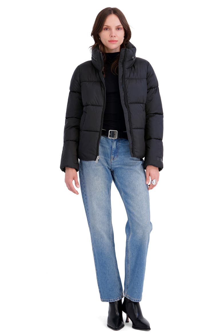 Dakota Quilted Puffer Jacket, Alternate, color, BLACK