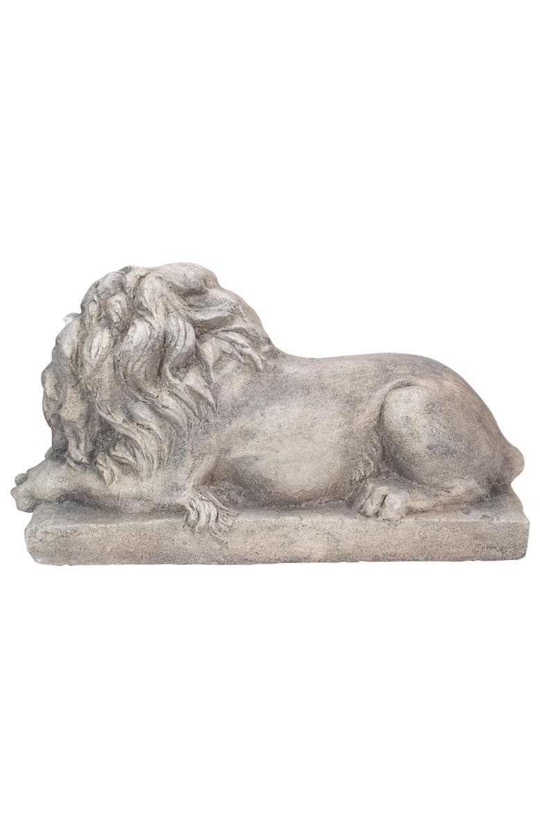 Northlight 22.5" Gray Lying Down Lion Outdoor Garden Statue, Alternate, color, Gray