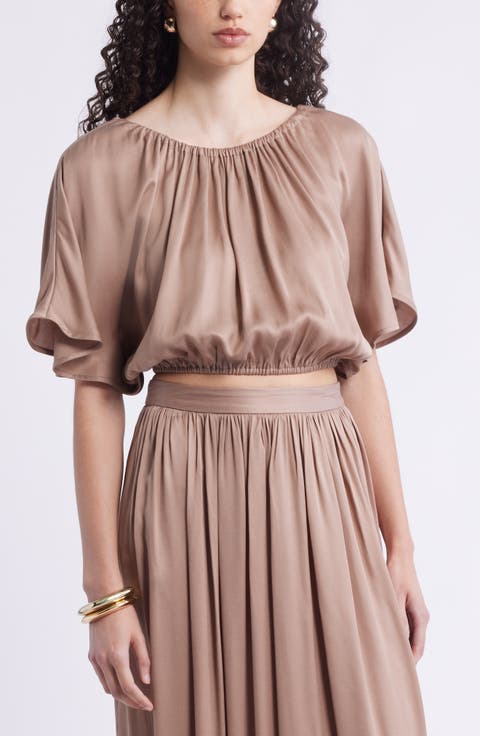 Flutter Sleeve Crop Top