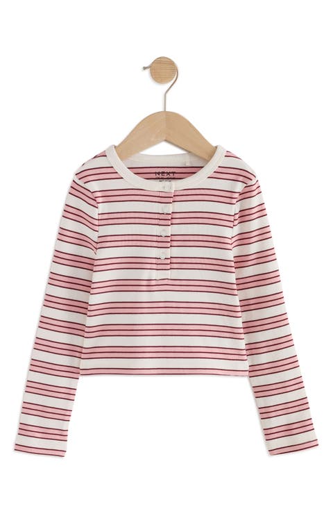 Kids' Stripe Long Sleeve Henley