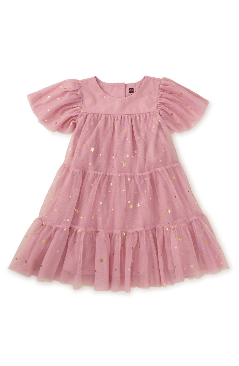 Tea Collection Tiered Tulle Sparkle Dress, Main, color, 