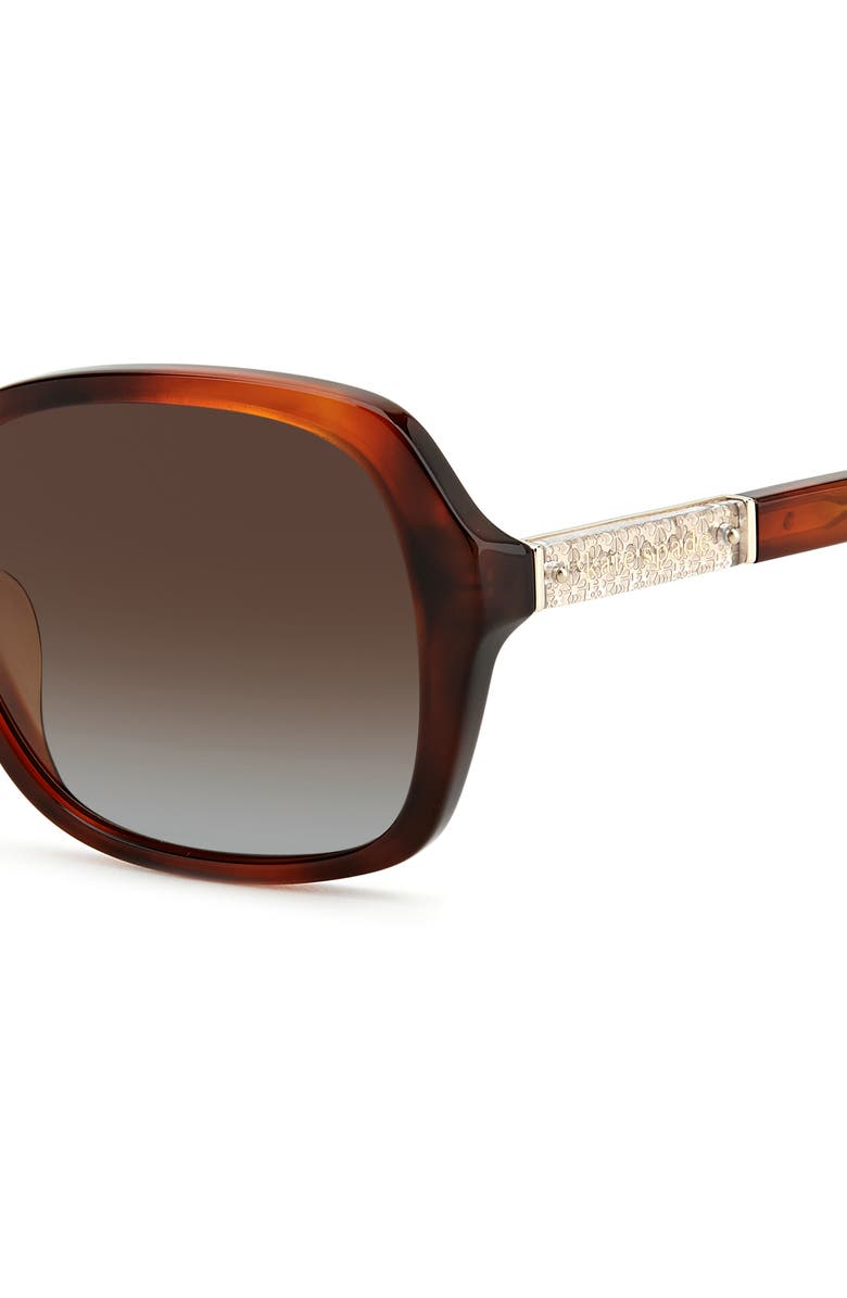 Kate Spade New York yvette 54mm gradient polarized square sunglasses, Alternate, color, Z/Dnubrown / Brown Gradient