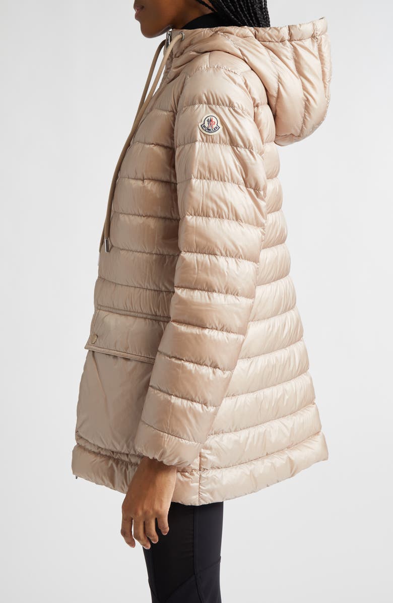 Moncler Jasmin Quilted Hooded Down Puffer Parka, Alternate, color, Neutral