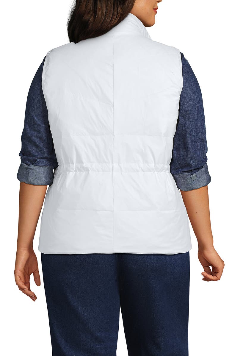 Lands' End Wanderweight Reversible Packable Down Vest, Alternate, color, White/Blue Colorblock