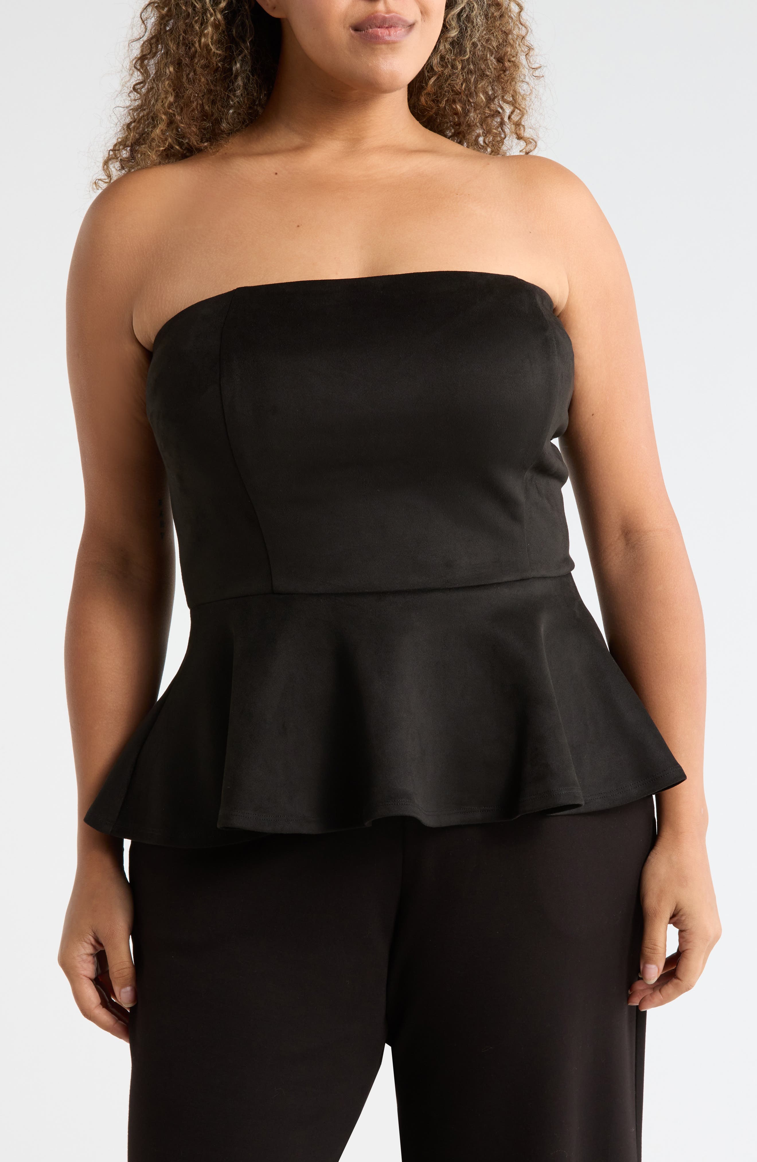 BY DESIGN Danger Faux Suede Top