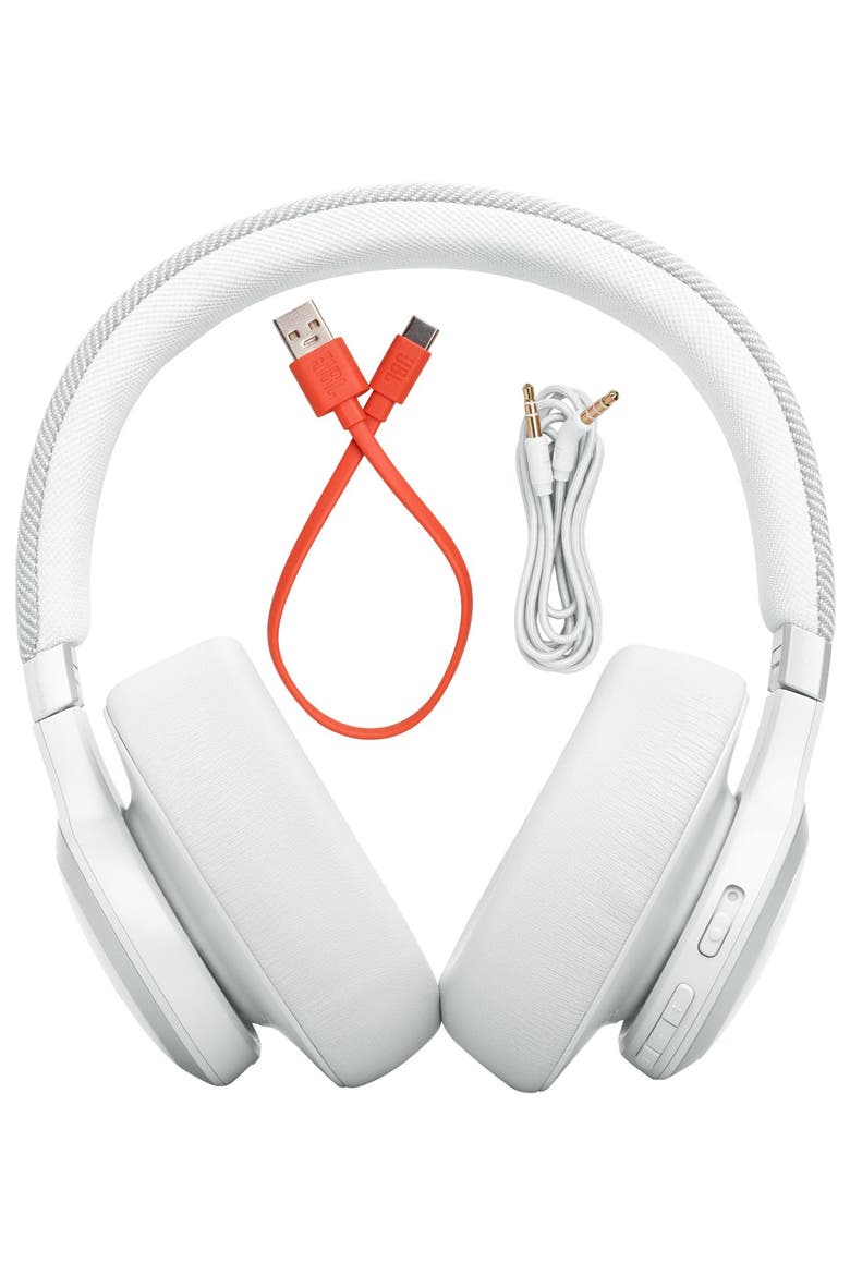 Live 770NC Wireless Over-Ear Headphones with True Adaptive Noise Cancelling, Alternate, color, White