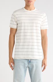 DENIM AND FLOWER Short Sleeve Stripe T-Shirt