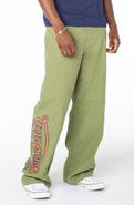 Von Dutch Baggy Contrast Graphic Patch Straight Reaper Pant